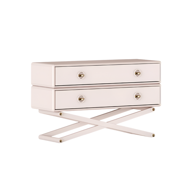 Warrior Chest of Drawers by Fairytale: Lacquered Wood and Polished Brass