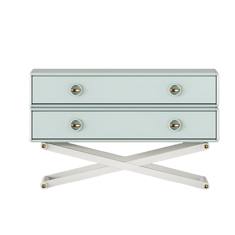 Warrior Chest of Drawers by Fairytale: Lacquered Wood and Polished Brass