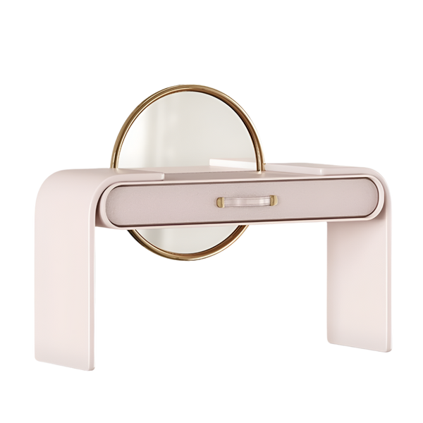 The Fairy Dressing Table by Fairytale: Vintage Inspiration in Polished Brass and Linen Fabric