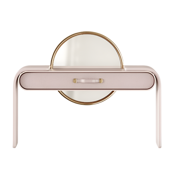 The Fairy Dressing Table by Fairytale: Vintage Inspiration in Polished Brass and Linen Fabric