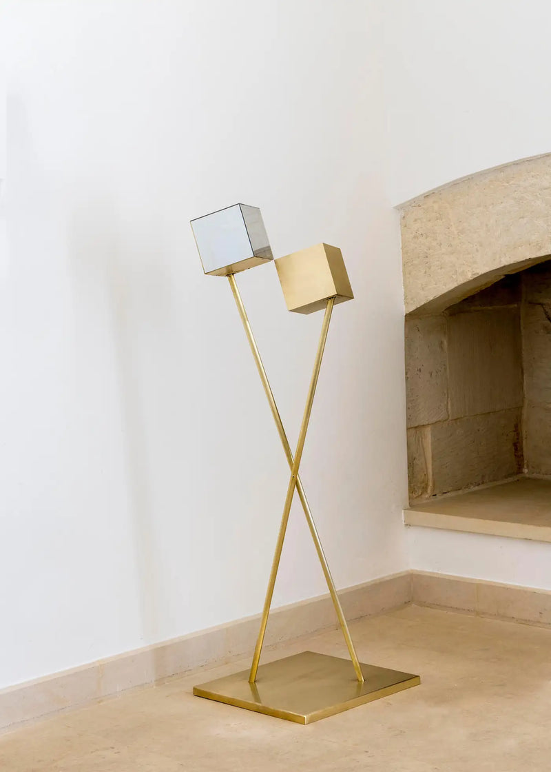 Venezia Luxury Sculptural Solid Brass Floor Lamp
