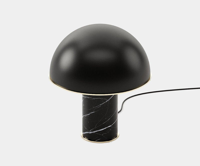 Elegant Franklin Table Lamp featuring a sleek black shade and polished metal accents, perfect for contemporary interior decor.