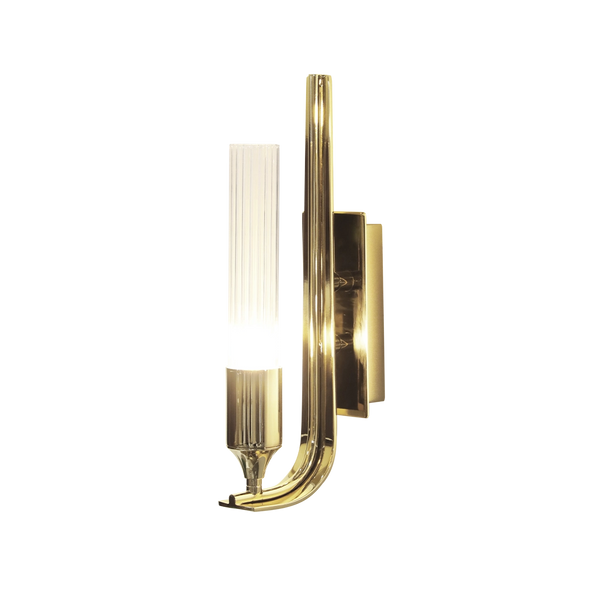 Prima Wall Sconce Light: Modern Design & Gold Plated Brass