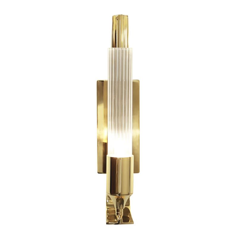 Prima Wall Sconce Light: Modern Design & Gold Plated Brass