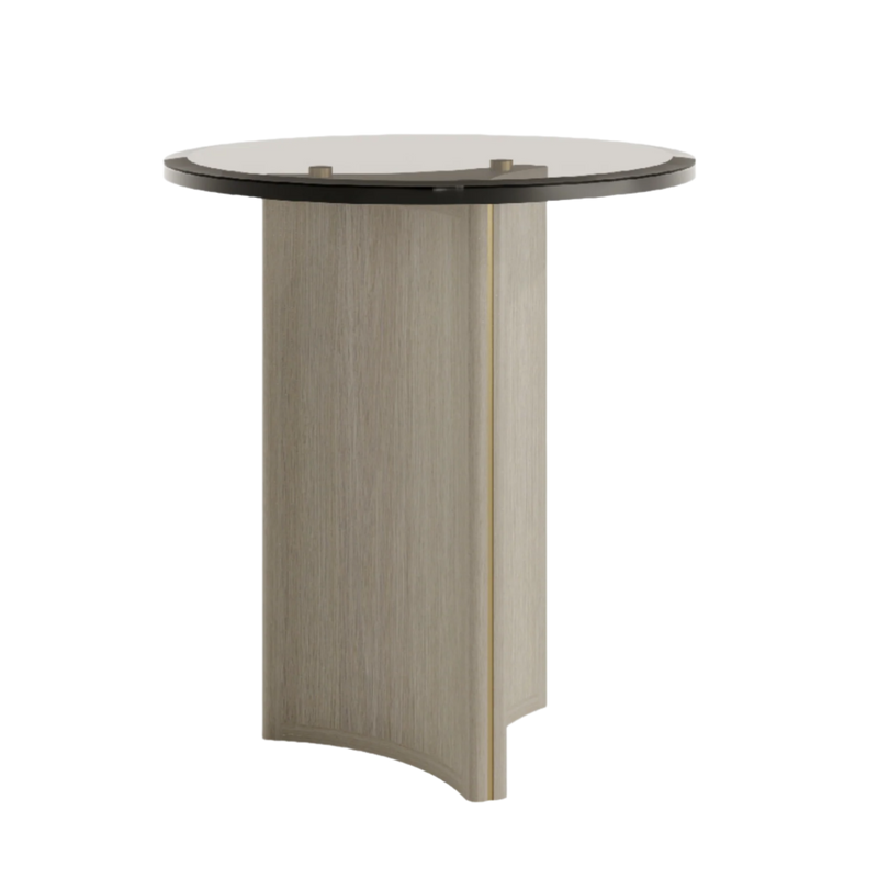 Trésor Luxury Round Top & Antique Brass Base Side Table