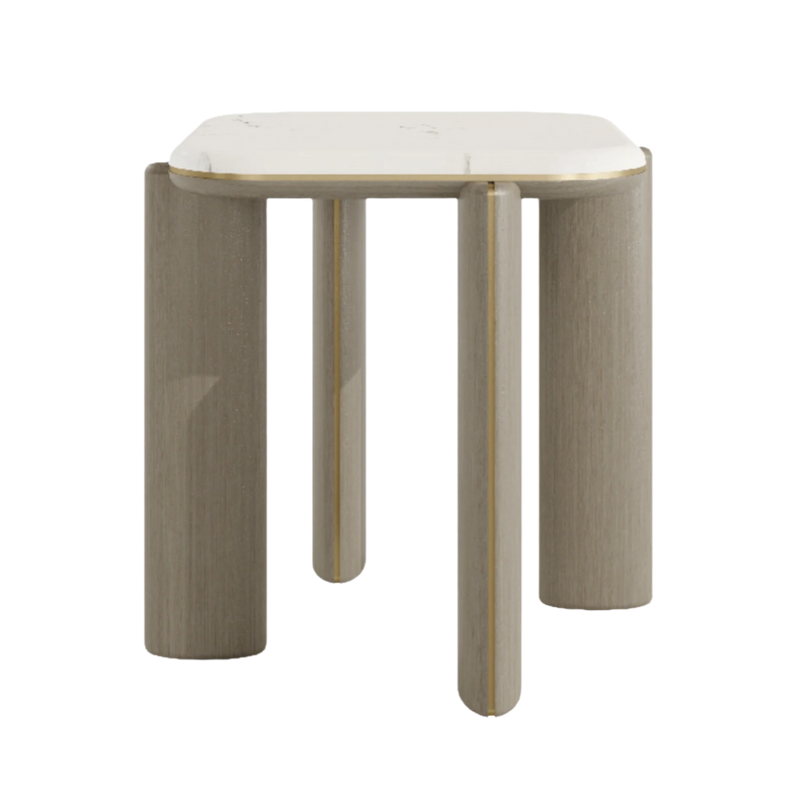 Casa Magna Elysian Natural Stone Top Side Table