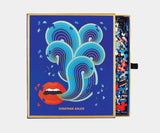 Artistic lips shaped jigsaw puzzle by Jonathan Adler, premium home décor gift for adults.