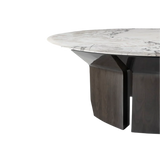 Bentley Camden Dining Table: Marble Top with Futuristic Design