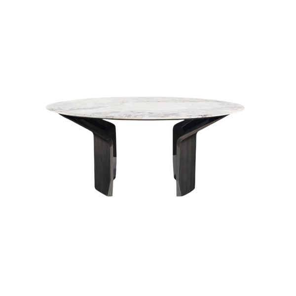 Bentley Camden Dining Table: Marble Top with Futuristic Design