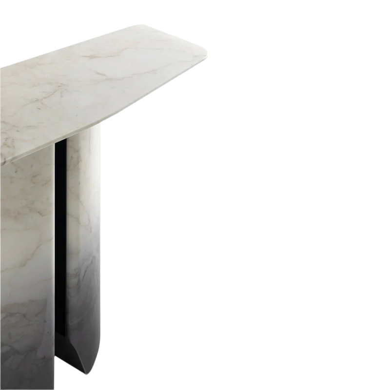 Bentley Dalston Dining Table: Marble, Wood & Distinctive Geometrical Design