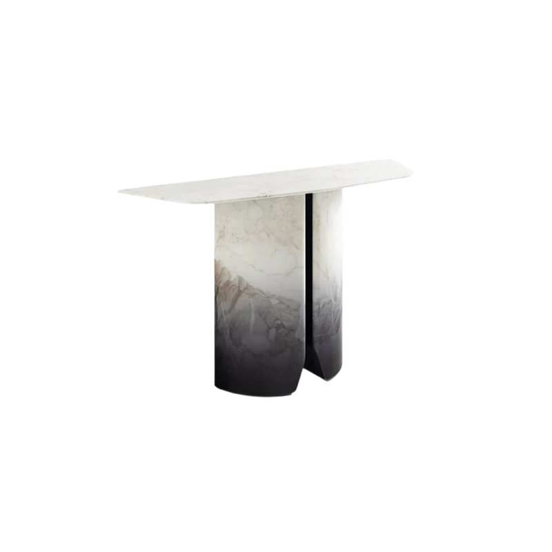 Bentley Dalston Dining Table: Marble, Wood & Distinctive Geometrical Design