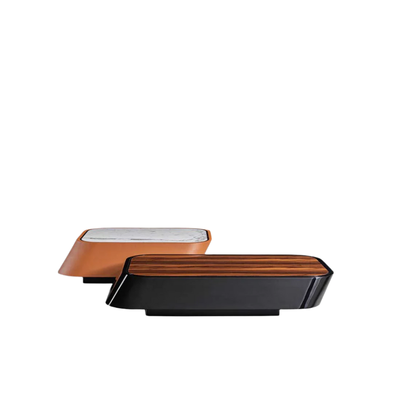 Bentley Helston Coffee Table: Wooden Top in Leather, Veneered or in Marble