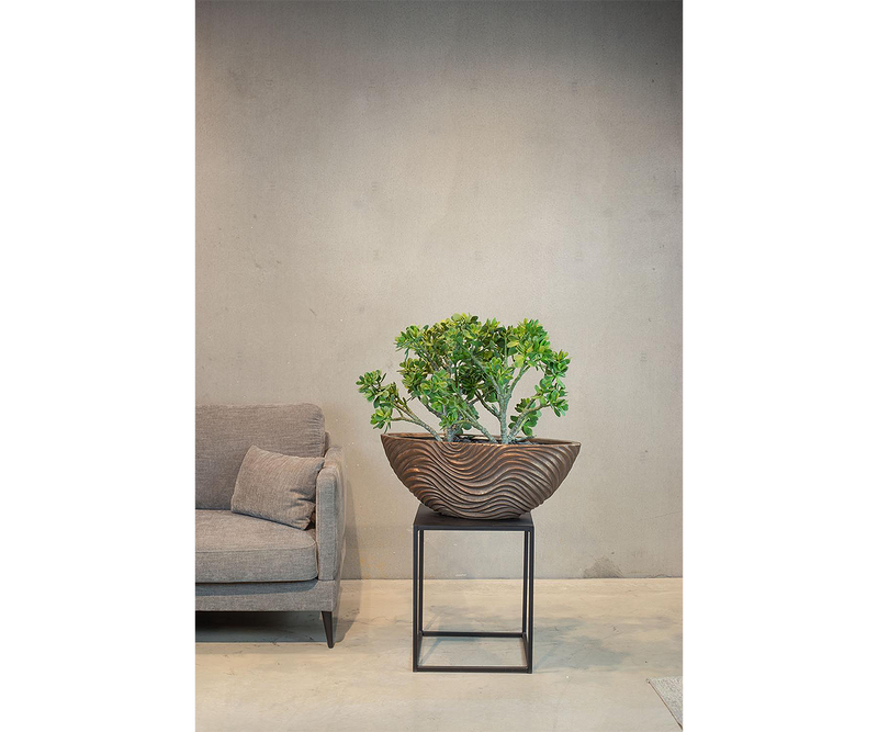 Exclusive bronze table planter for enhancing outdoor spaces and contemporary interior décor.