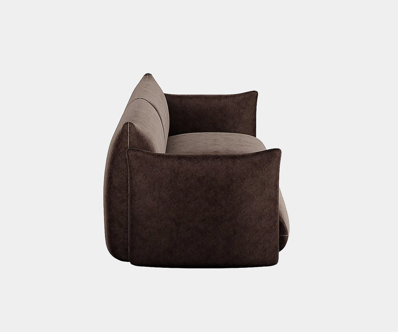 Modern chocolate sofa with ergonomic design, offering exceptional comfort for luxurious home environments.