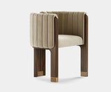 Dietrich Dining Chair - Art Deco Glamour in Matte Walnut.