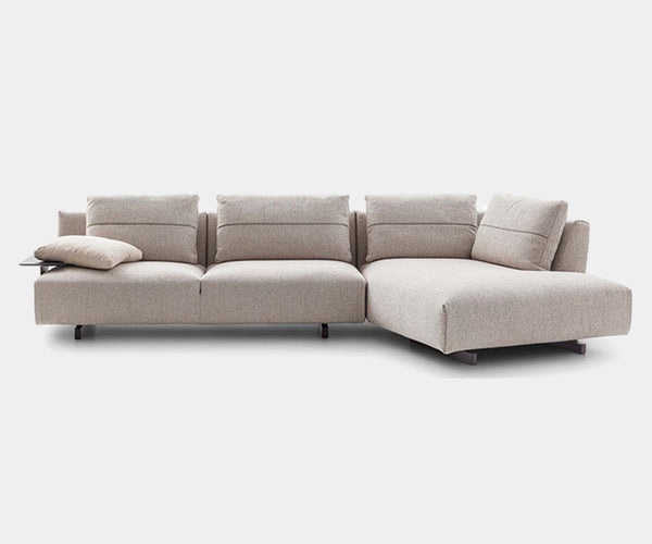 Ditre Italia Erno Sofa: Luxury modular sectional sofa in grey fabric offers ultimate comfort and customisation.