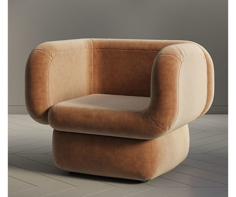 The Ditre Italia Haring Armchair features beautiful organic curves, making it a statement piece for any modern interior.