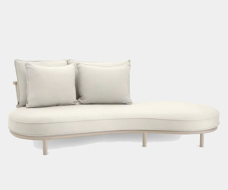 High-end outdoor furniture: Relax in style with the Forne Outdoor Sofa. Coastal design with sand finish and Lewis fabric.