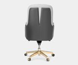 High-end office chair with brass details, perfect for modern luxury workspace decor.