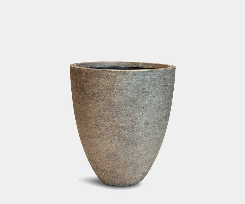 Grey Cloud Planter (42.5 cm): Durable outdoor planter made from high-quality GRP with a natural stone appearance.