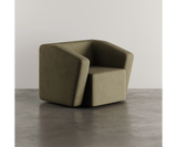 Versatile Marnois Kobe Armchair in green suede, suitable for both cosy reading nooks and elegant living spaces.