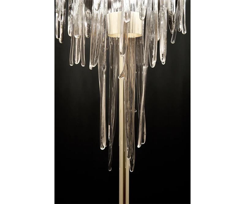 Sparkling Crystal Light Cascade: This luxury floor lamp creates a stunning focal point.