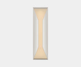 Wet rated Stretto Medium Sconce for outdoor use. Luxury modern sconce perfect for patio lighting, available in burnished brass.