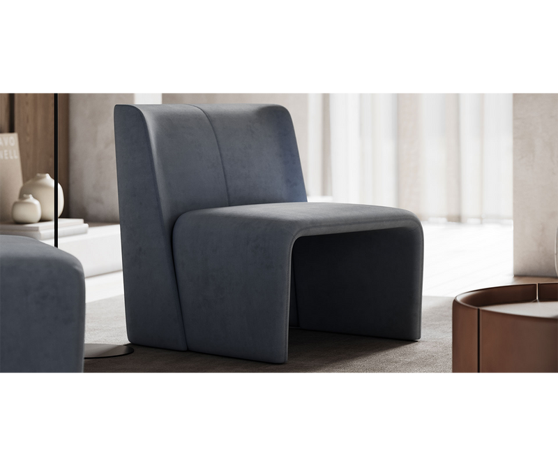 Transform your living room with the Legacy Armchair. This Domkapa design offers a modern aesthetic and comfortable seating.