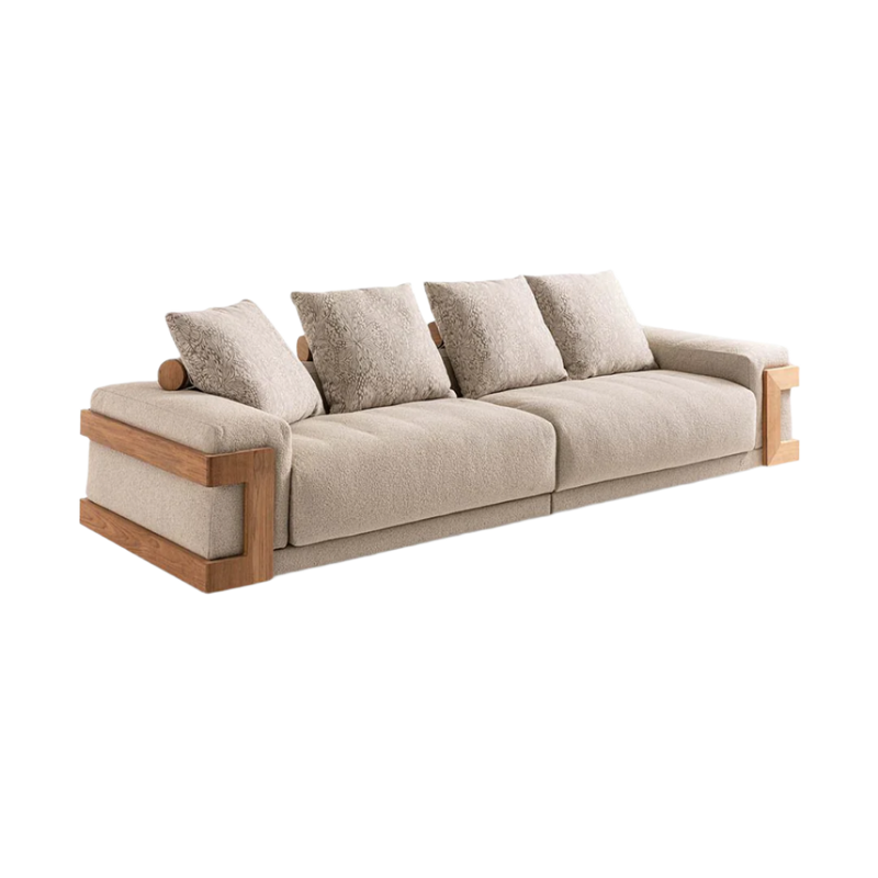 Luxence Cabo Teak Sofa: Opulent & Sophisticated Design