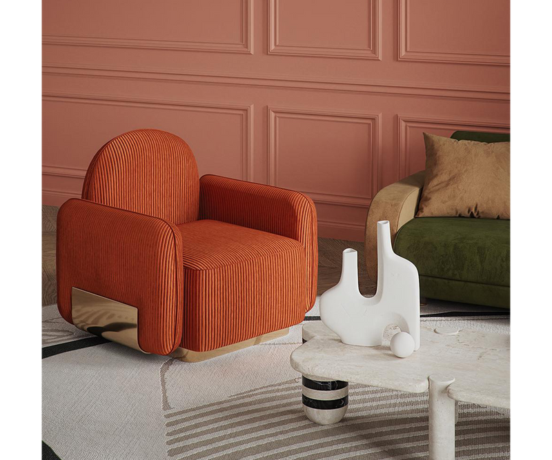 Luxurious and Comfortable Mid-Century Modern Armchair for Unwinding. Sink into the deep cushions of the Craig Collection armchair and experience ultimate relaxation.