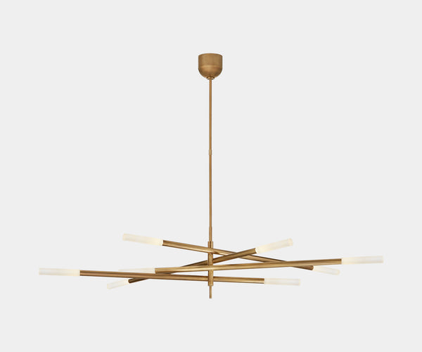 Kelly Wearstler Rousseau Grande Chandelier in Burnished Brass - Luxury Interior Lighting