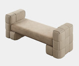 Marnois Kurau luxury bench upholstered in super soft corduroy and suede, perfect for modern interiors.