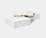 Modern luxury coffee table made of marble and brass by Boca do Lobo.