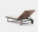 Salim Luxury Outdoor Sun Lounger in Talin Sand - Premium Terrace Lounger