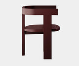 Elegant matte lacquer wood dining chair by Marnois, ideal for upscale dining room interiors.