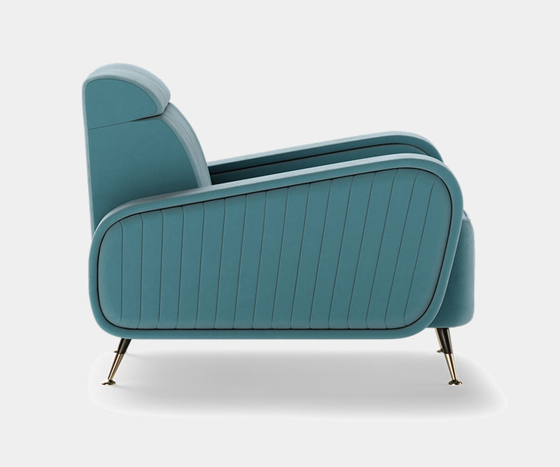 Black Lacquered Finish on the McIntosh Muse Mid-Century Modern Armchair. The McIntosh Muse armchair stuns with its sleek black lacquer finish, a hallmark of mid-century modern design.