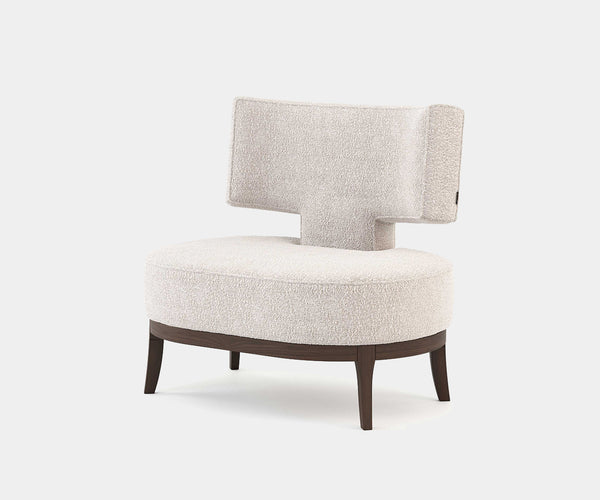 Modern Luxury Bouclé Armchair: Elevate your living space with the Tonic T Bouclé Armchair. Cream bouclé fabric and a T-shaped design create a statement piece.