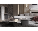 Statuario marble and glossy Eucalyptus Veneer Algerone Set II by Luxxu, an elegant addition to modern living spaces