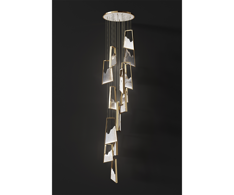 Montaione Chandelier | Stunning Gold and Marble Design