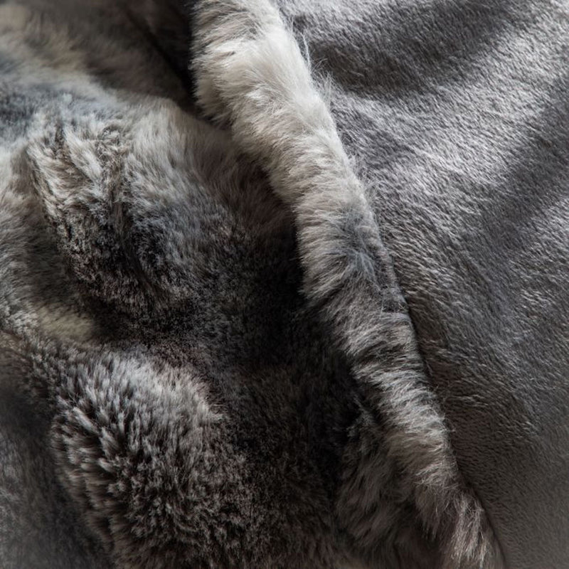 Ultimate cuddle comfort with the Plush Faux Rabbit Fur Throw. This incredibly soft, faux fur throw is perfect for wrapping yourself in warmth and relaxation.