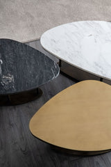 Black Din Stone Side Tables - Exquisite Italian Craftsmanship