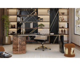 High-end office interior with the sleek and functional Algerone Desk.