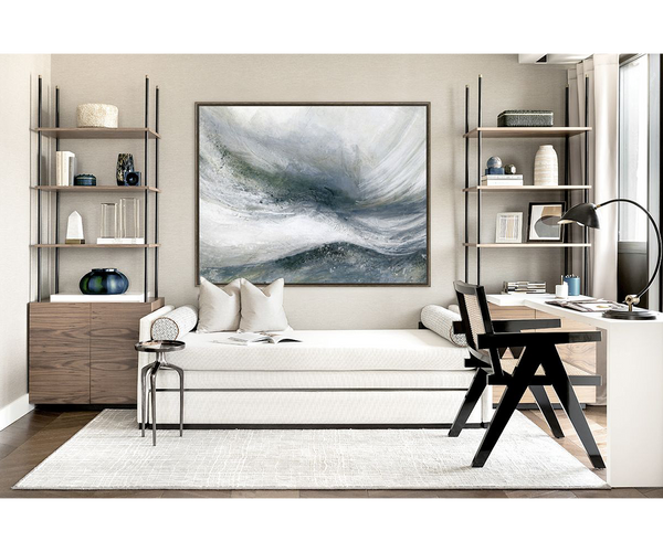 Nature-inspired wall art from the Voeit Collection by Quintessa, featuring calming colours ideal for modern luxury living spaces.