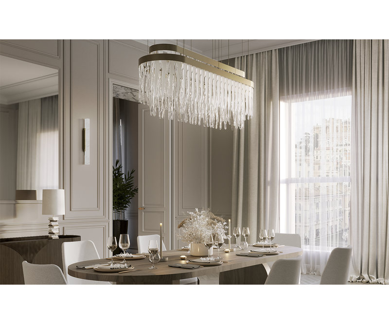 Luxurious Crystal Chandelier for Elegant Living Spaces
