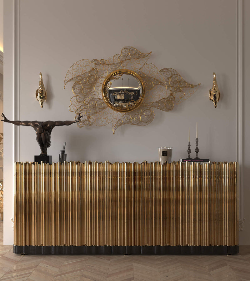 Symphony Sideboard Customisation Options: Choose your size, color, and metal finish for a truly bespoke piece.