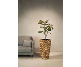 Luxury coconut planter used in sustainable interior design concepts.