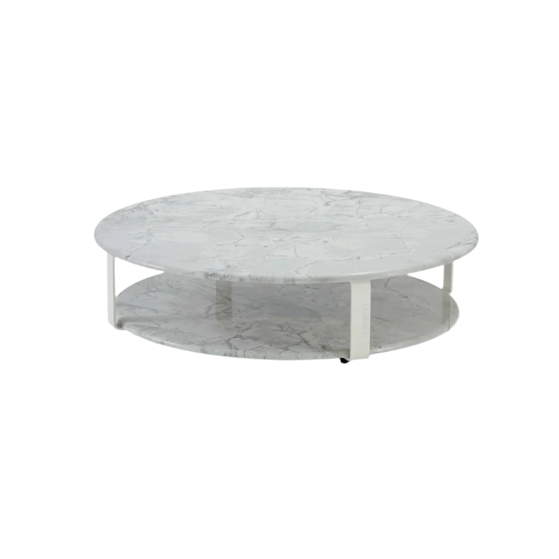 Versace La Greca Outdoor Coffee Table - Marble Top & Classic Design