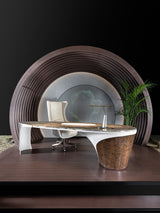 Jet Plane Radica Version Desk: The Jet Plane Radica version of the Visionnaire Writing Desk offers a stunning alternative with smooth surfaces crafted from luxurious burr walnut.