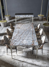 High-End Dining Room Furniture: Create a lasting impression with the Thule Dining Table by Visionnaire. Italian craftsmanship meets modern design with a stunning marble top.