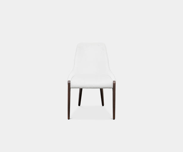 Yemen Minimalist Dining Chair: Luxurious Vellutino Fabric Upholstery.